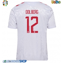 Maglie da calcio Danimarca Kasper Dolberg #12 Seconda Maglia Europei 2024 Manica Corta